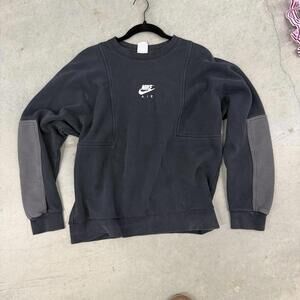 Nike Air Sweater, Womens Size M, Black and Gray Pullover “Fear Of Heights”